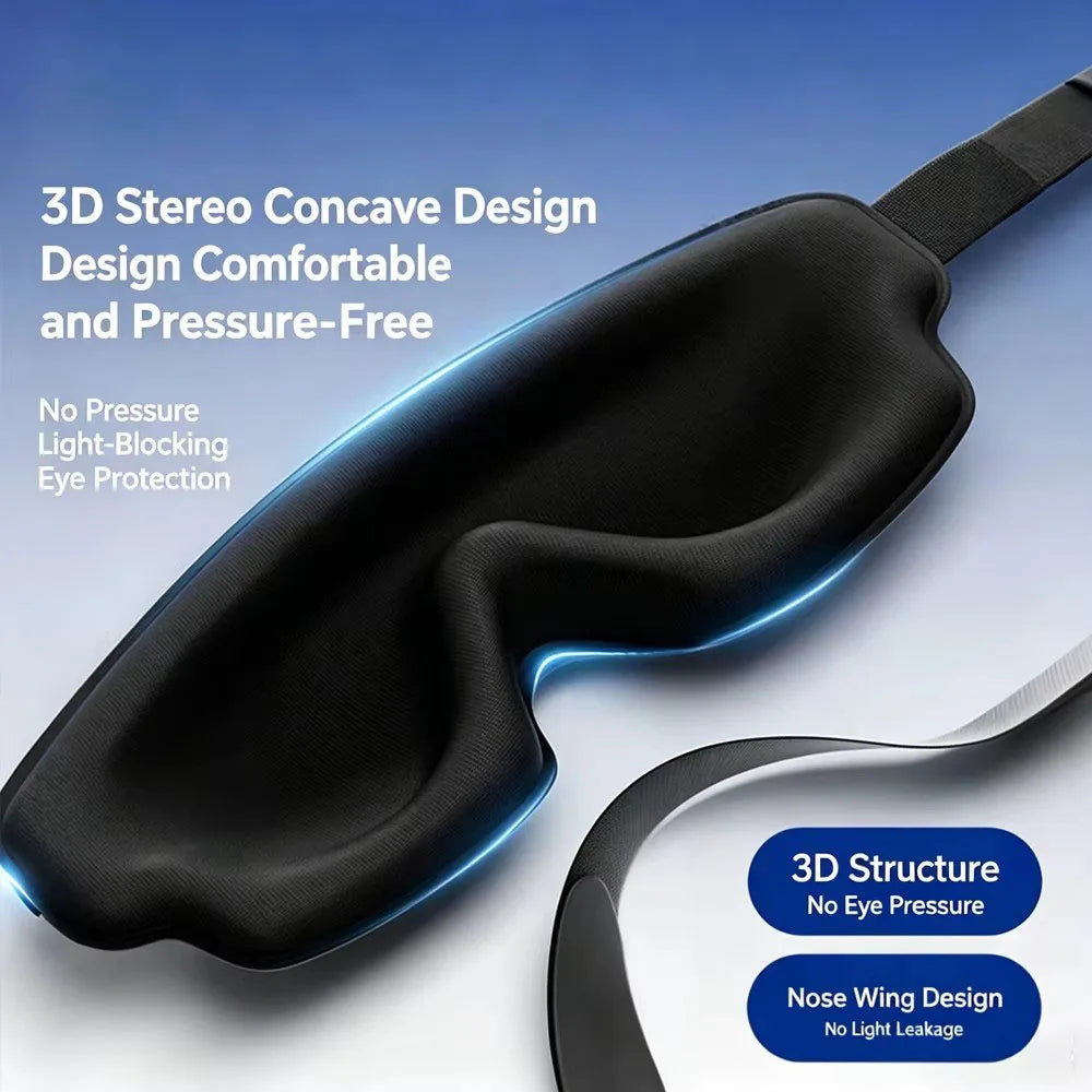 Mask For Sleep 3D Eye Mask Contoured Cup Blindfold Concave Molded Night Eye Mask Block Out Light with Women Men Adjustable﻿ ﻿