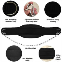 1Pcs New Style Weight Lifting Back Gym With Chain For Fitness Bodybuilding Pull Up Strength Training Load Waist Strap Thicken