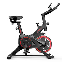 Indoor Exercise Bike 10kg Flywheel Quiet Belt Drive Spin Bike with Adjustable Resistance & LCD Display for Home Cardio Training