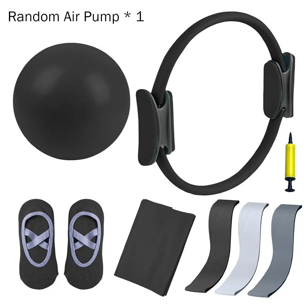5Pcs Pilates Essential Kit with Toning Pilates Ring & Resistance Band Pilates Ring Set for Women Beginners Toning