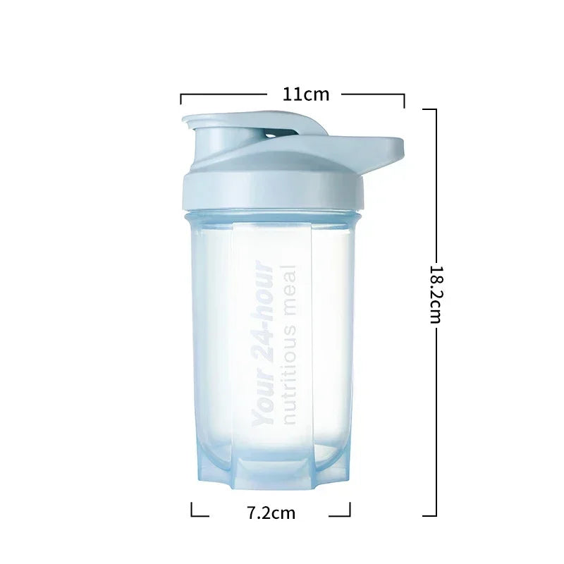 Portable Shaker Cup for Men and Women Protein Powder Replacement Milkshake Mixing Cup Fitness Sports Water Cup Scale Bottle