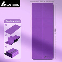 4mm Thick TPE Foldable Yoga Mat Easy to Store Travel Exercise Mat for Yoga Pilates Home Workouts And Floor Exercises