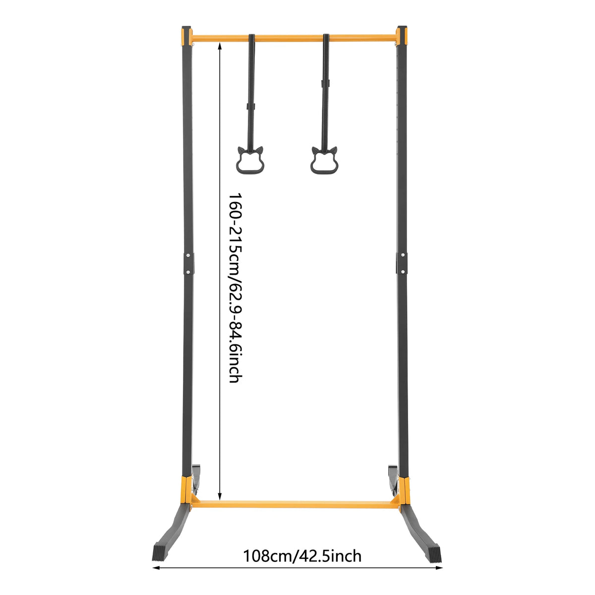 Free Standing Pull Up Station 400KG Heavy Duty Steel Frame 11 Levels Height Adjustable H-shaped Stable Base Anti-slip Grip Fitness Pull-up Bar Dip Stand for Home Gym Full Body Workout Training Equipment