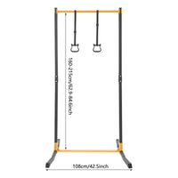 Free Standing Pull Up Station 400KG Heavy Duty Steel Frame 11 Levels Height Adjustable H-shaped Stable Base Anti-slip Grip Fitness Pull-up Bar Dip Stand for Home Gym Full Body Workout Training Equipment
