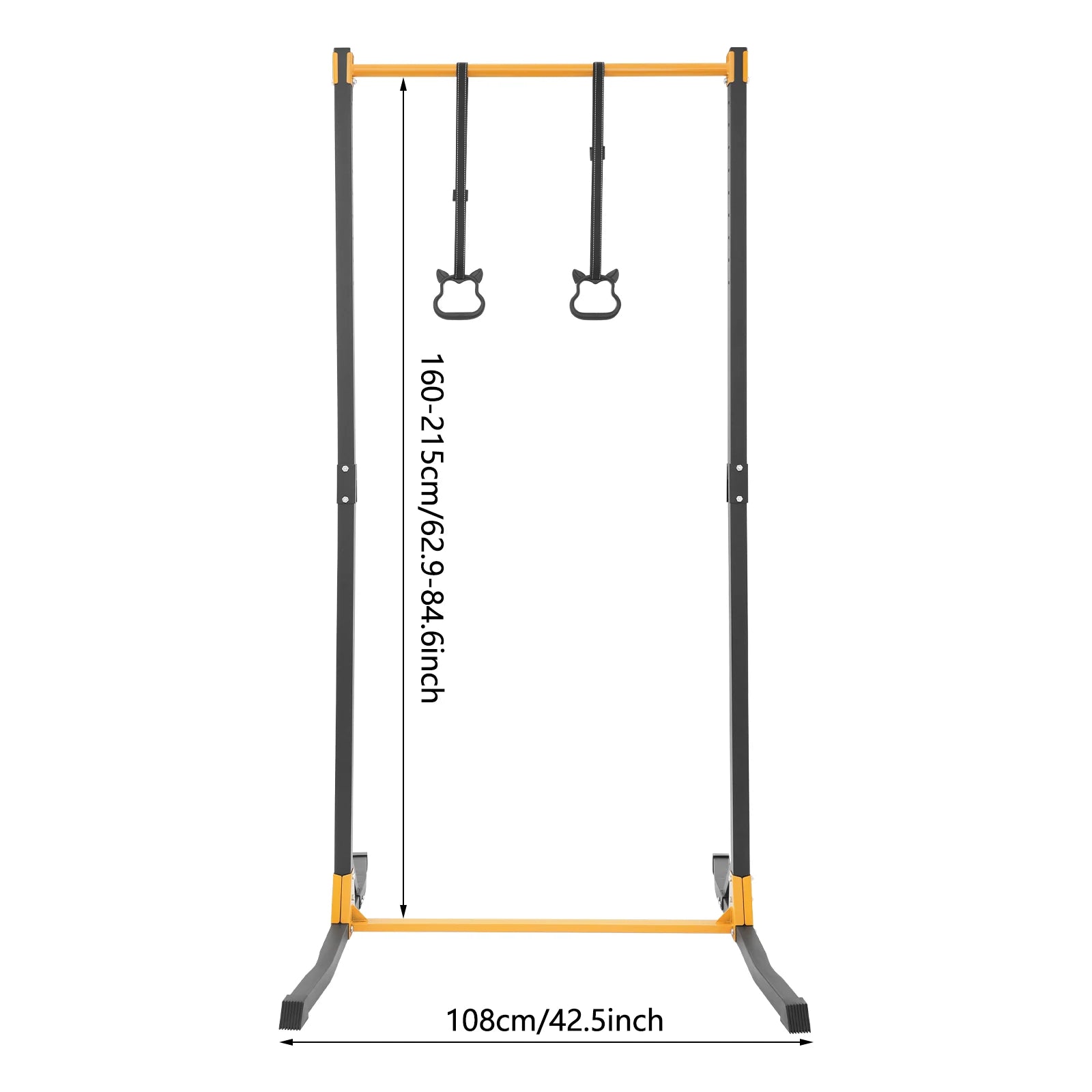 Free Standing Pull Up Station 400KG Heavy Duty Steel Frame 11 Levels Height Adjustable H-shaped Stable Base Anti-slip Grip Fitness Pull-up Bar Dip Stand for Home Gym Full Body Workout Training Equipment