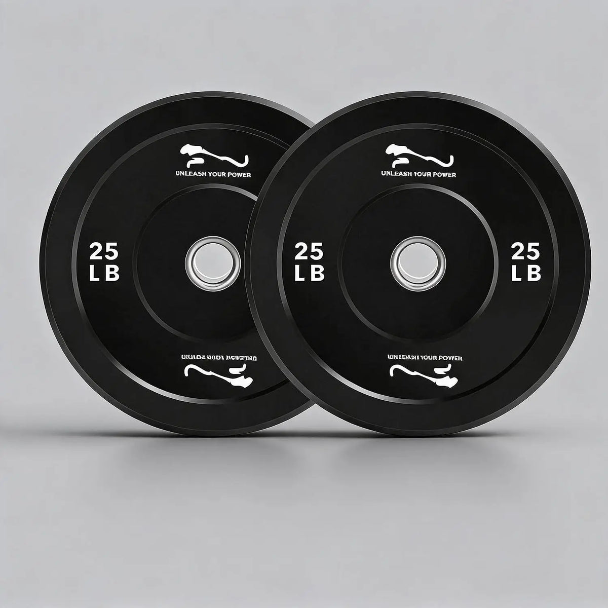 Garvee 2 Inch Rubber Bumper Plates Set, Universal Fit Barbell Weight Plates with Steel Insert, Odorless & Quiet Strength Training Plates for Home Gym, Balcony, Indoor Workout