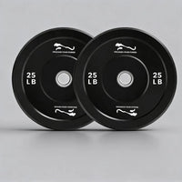 Garvee 2 Inch Rubber Bumper Plates Set, Universal Fit Barbell Weight Plates with Steel Insert, Odorless & Quiet Strength Training Plates for Home Gym, Balcony, Indoor Workout
