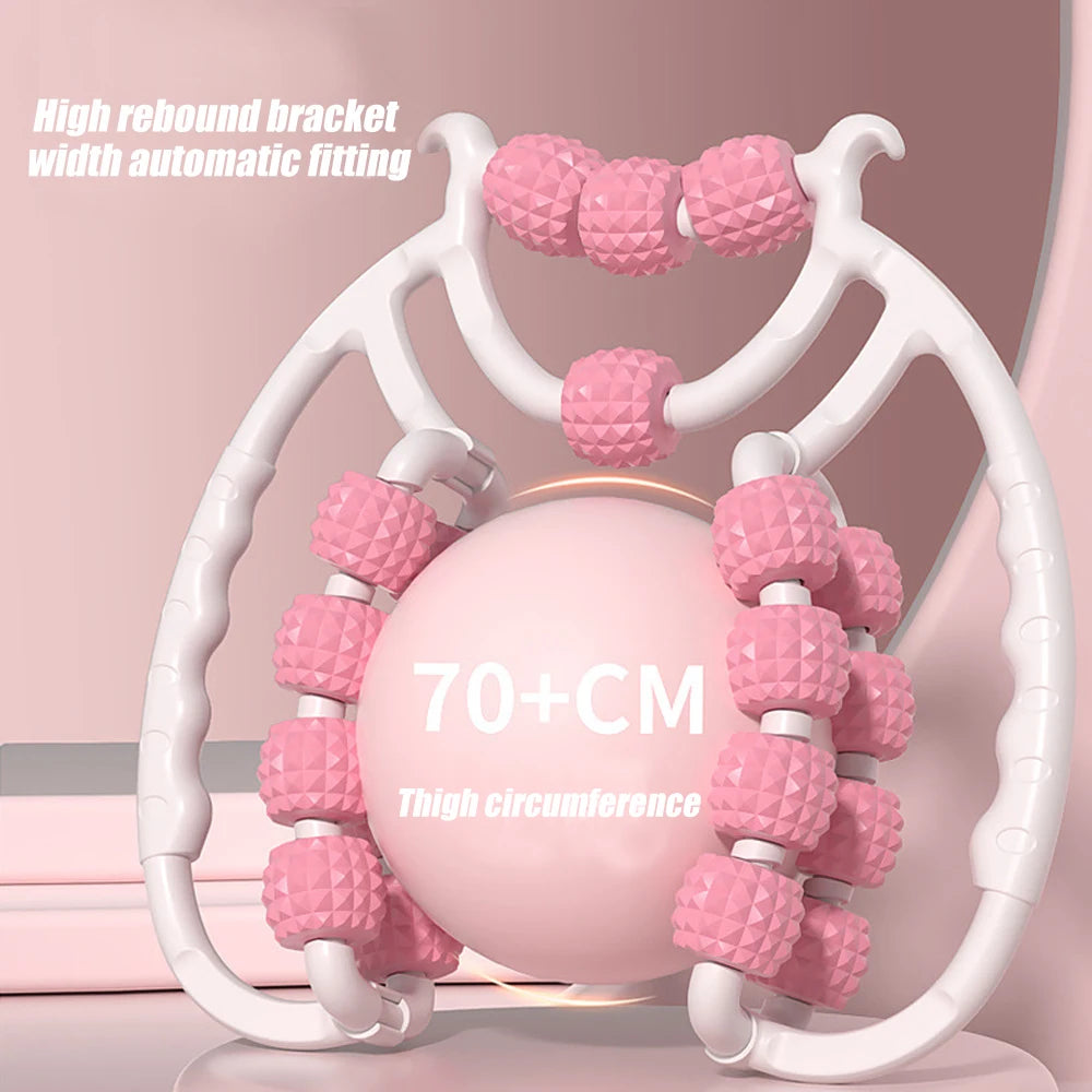1pcs Trigger Point Massage Foam Roller Stick for Arms, Tennis Elbow Muscle Roller,Hard Spiky Massage Ball and 20 Wheel Cellulite