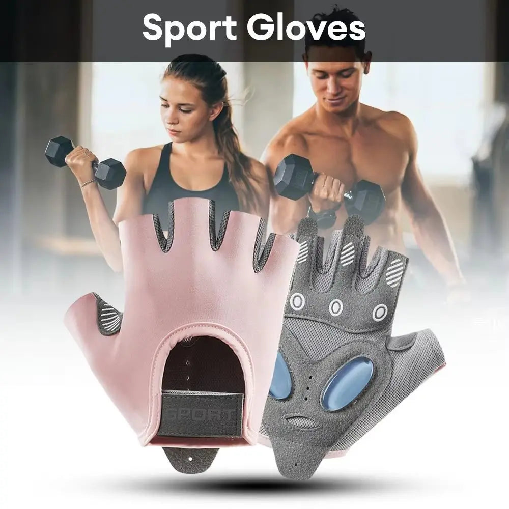1 Pair Half-Finger Fitness Gloves Breathable Cushioning Cycling Gloves Cocoon Prevention Weight Lifting Sports Gloves Fitness