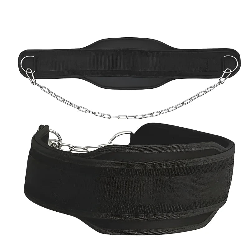 1Pcs New Style Weight Lifting Back Gym With Chain For Fitness Bodybuilding Pull Up Strength Training Load Waist Strap Thicken