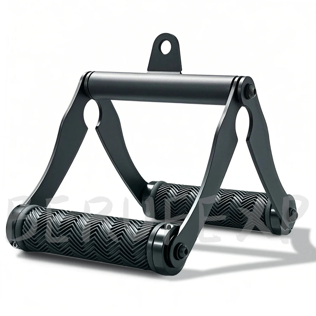 V Bar T-Bar Row Landmine Handle Attachment for Barbell Bars, Double D Handle Non-Slip Soft Rubber Cable Machine Attachments