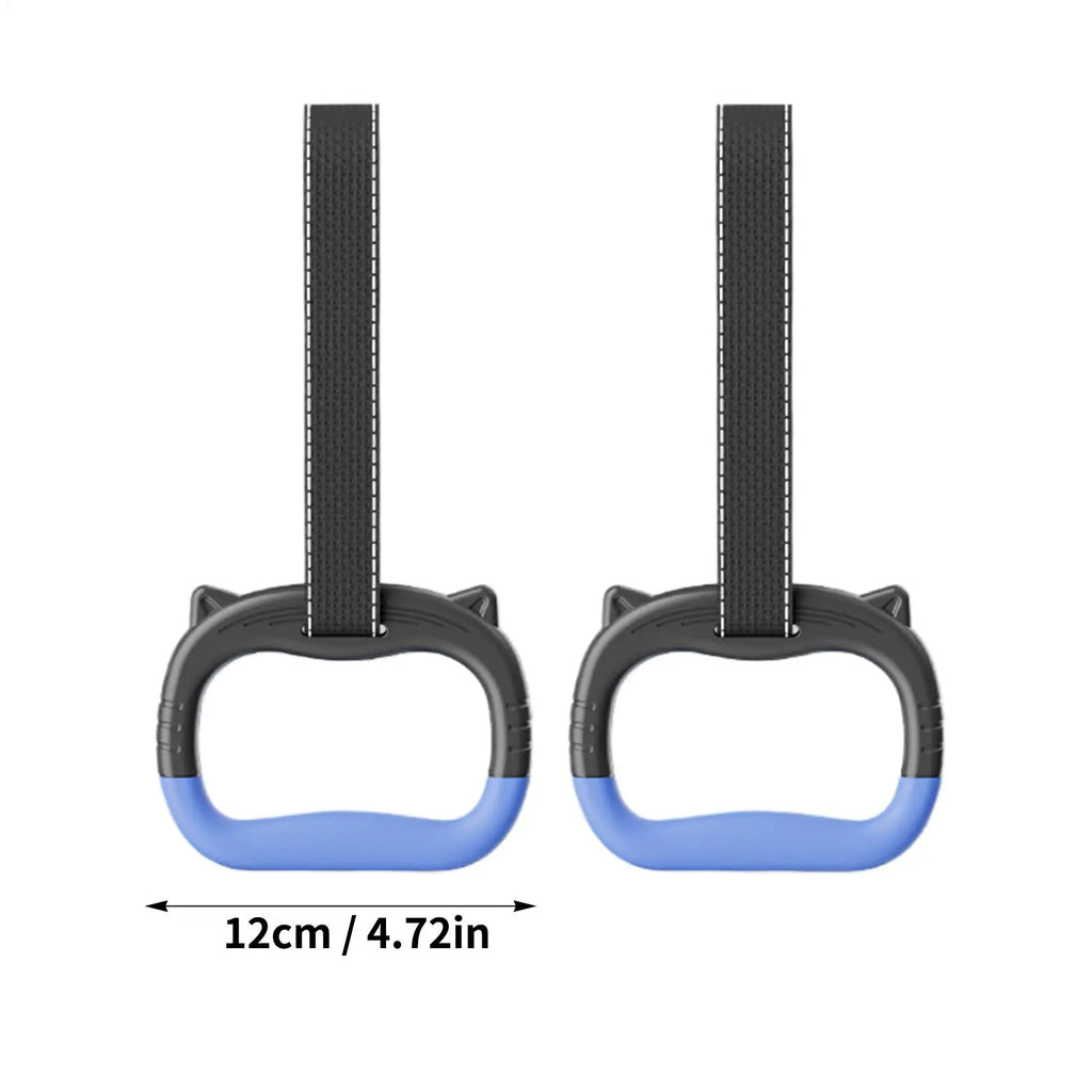 Gymnastic Rings Set Childrens Home Fitness Training Equipment with Adjustable Buckle Heightening Pull Ring for Physical Training