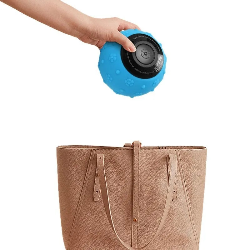 Rechargeable 5 Gears Vibrating Massage Ball Portable Peanut Massager Vibrating Foam Roller for Fitness Mobility Yoga Relaxation