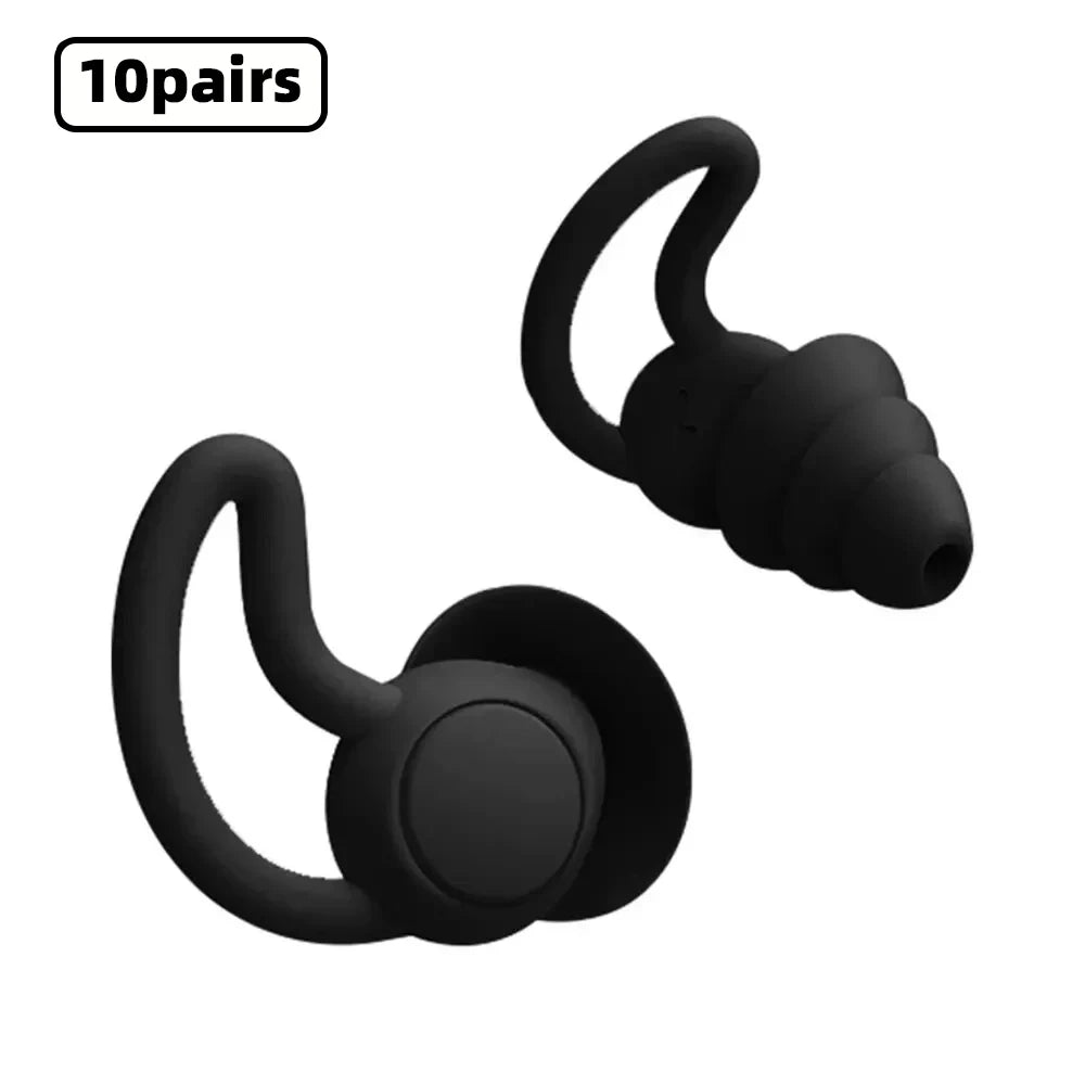 3 Layer Ear Plugs For Sleep Silicone Noise Cancelling Hearing Protection, Soft Reusable Ear Plugs for SleepSwim