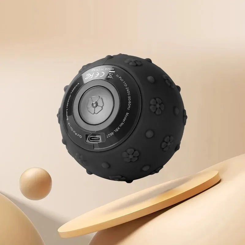Rechargeable 5 Gears Vibrating Massage Ball Portable Peanut Massager Vibrating Foam Roller for Fitness Mobility Yoga Relaxation