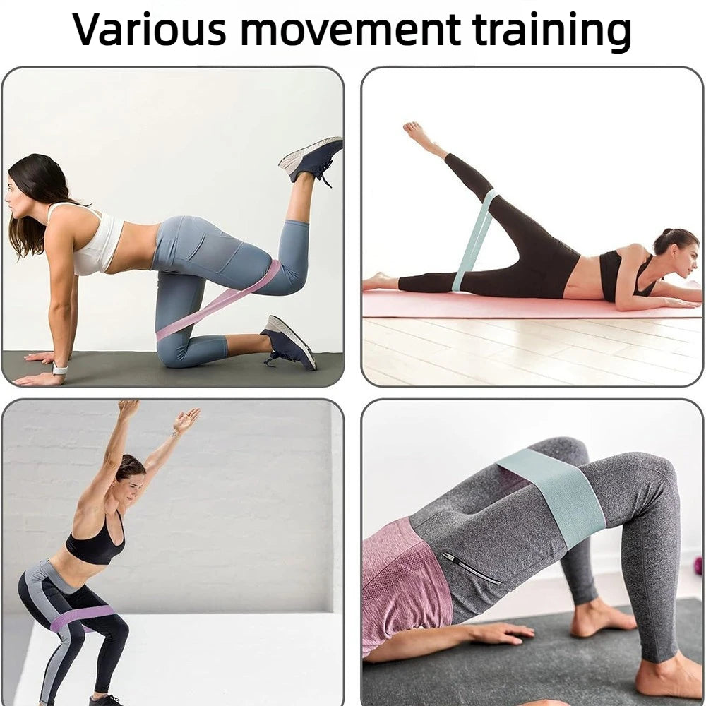 Fabric Elastic Fitness Resistance Bands Yoga Pilates Hip Circle Expander Bands Gym Training Loops Yoga Workout Equipment