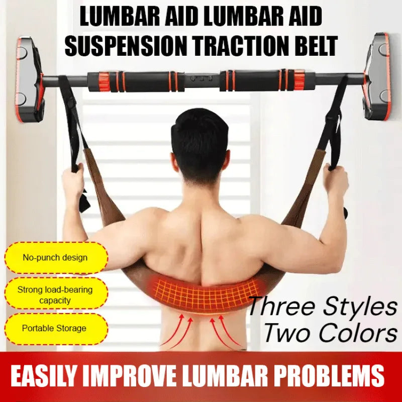 Lumbar Traction Belt for Spinal Stretching - Household Lumbar Suspension Strap, Pull-up Bar Stretcher,Ideal for Home Lumbar Care