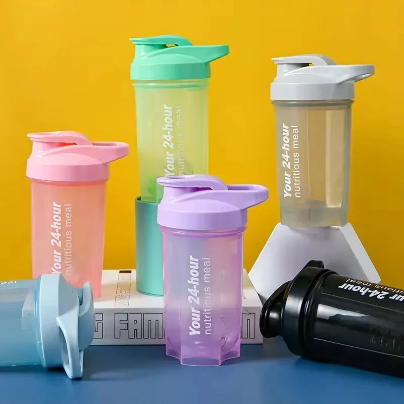 Portable Shaker Cup for Men and Women Protein Powder Replacement Milkshake Mixing Cup Fitness Sports Water Cup Scale Bottle