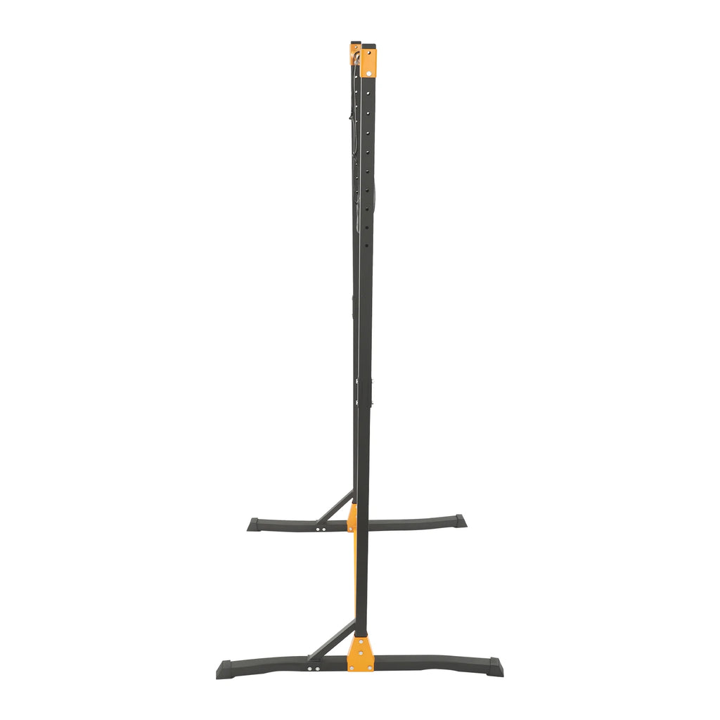 Free Standing Pull Up Station 400KG Heavy Duty Steel Frame 11 Levels Height Adjustable H-shaped Stable Base Anti-slip Grip Fitness Pull-up Bar Dip Stand for Home Gym Full Body Workout Training Equipment