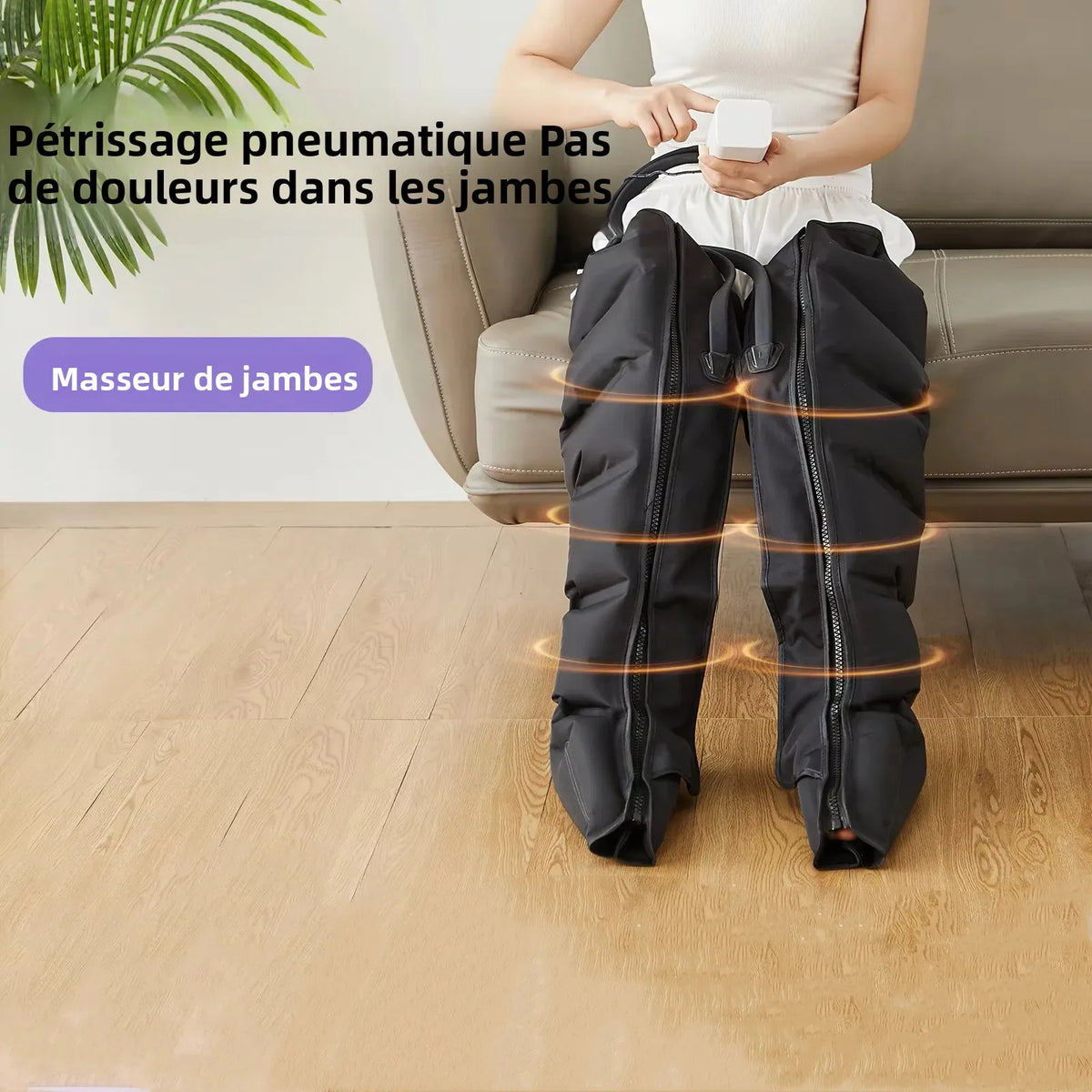 Air Pressure Leg Massager Foot Massage Boots Kneading Squeeze Deep Relaxation Calf With Remote Control
