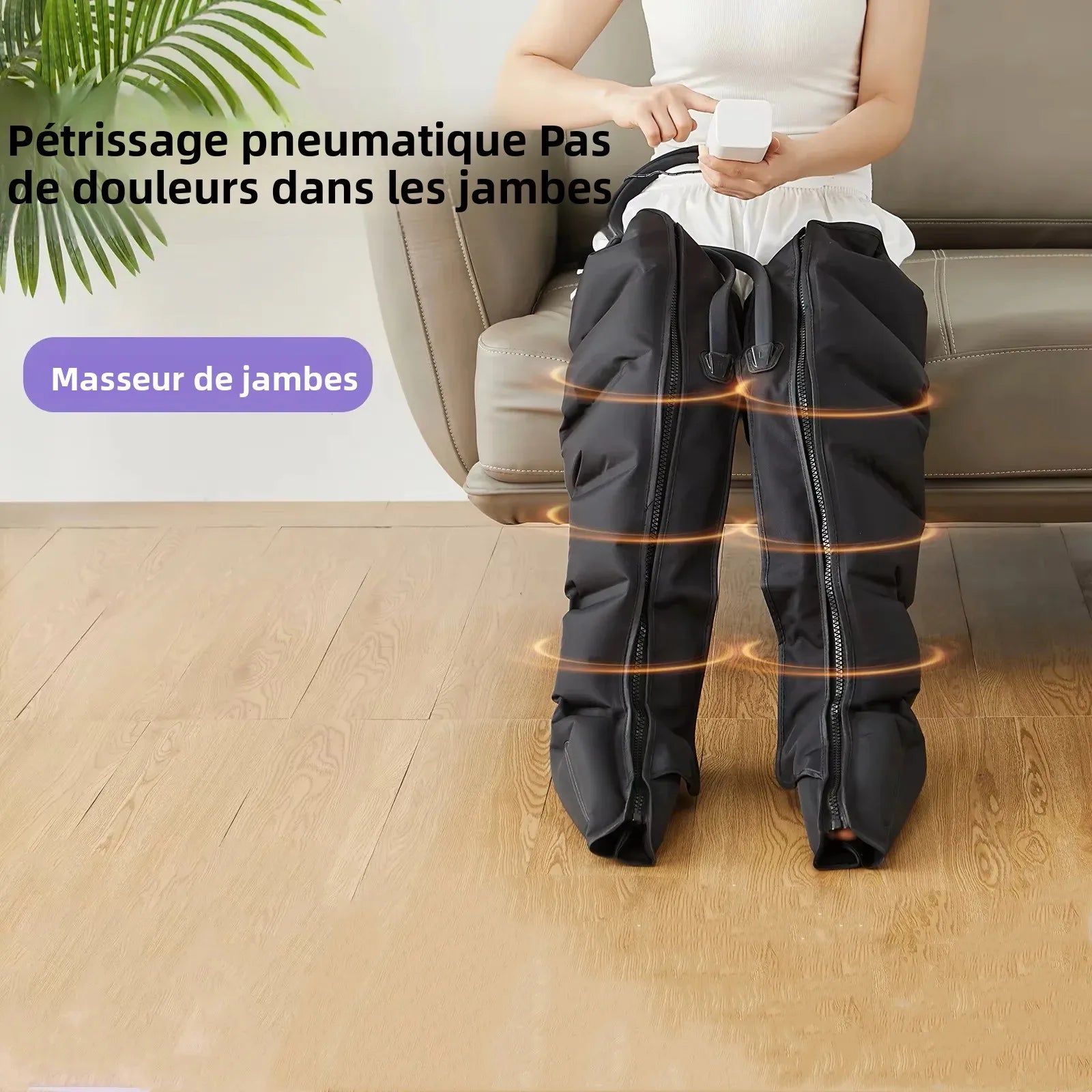 Air Pressure Leg Massager Foot Massage Boots Kneading Squeeze Deep Relaxation Calf With Remote Control